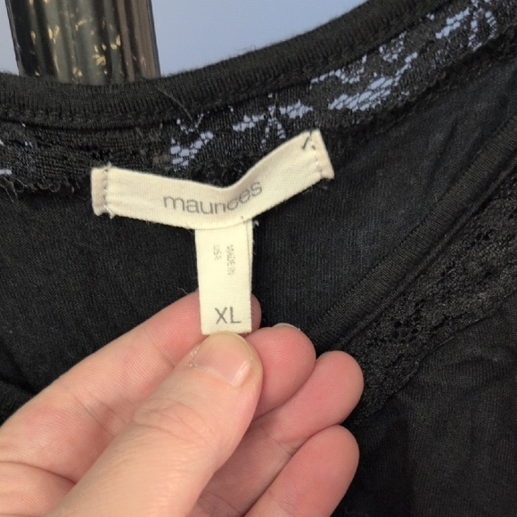 Maurices Black Ruffled Blouse - Picture 2 of 5